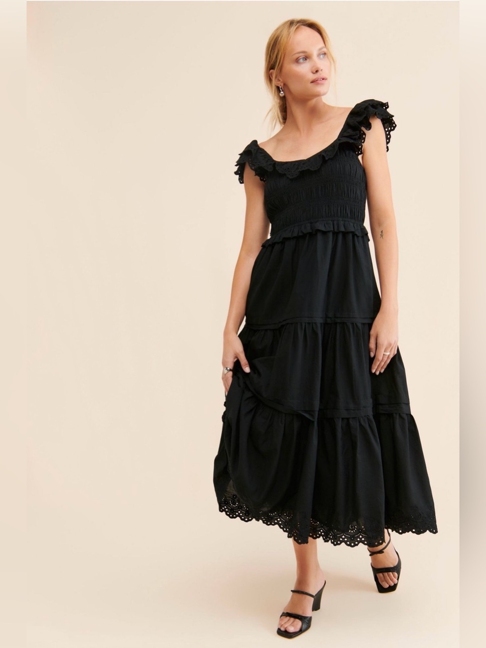 Madewell Madilynn Ruffle Neck Lucie Dress, size 4